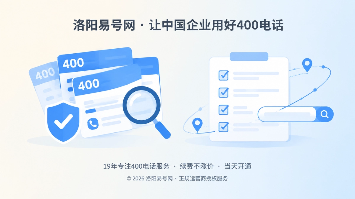 洛阳易号网400电话号码数字履历核验示意图